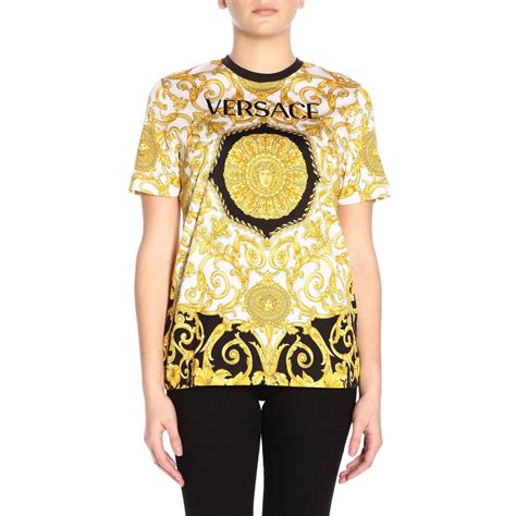 t-shirt versace logo femme|Versace t shirt women's.